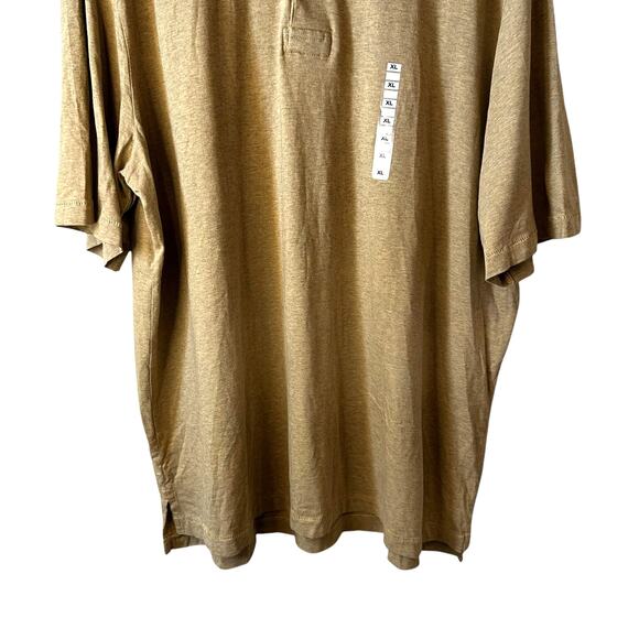 Big Sky Outfitters New Mens 100% Cotton Short Sleeve Polo Tan Size XL Comfort - Picture 4 of 9